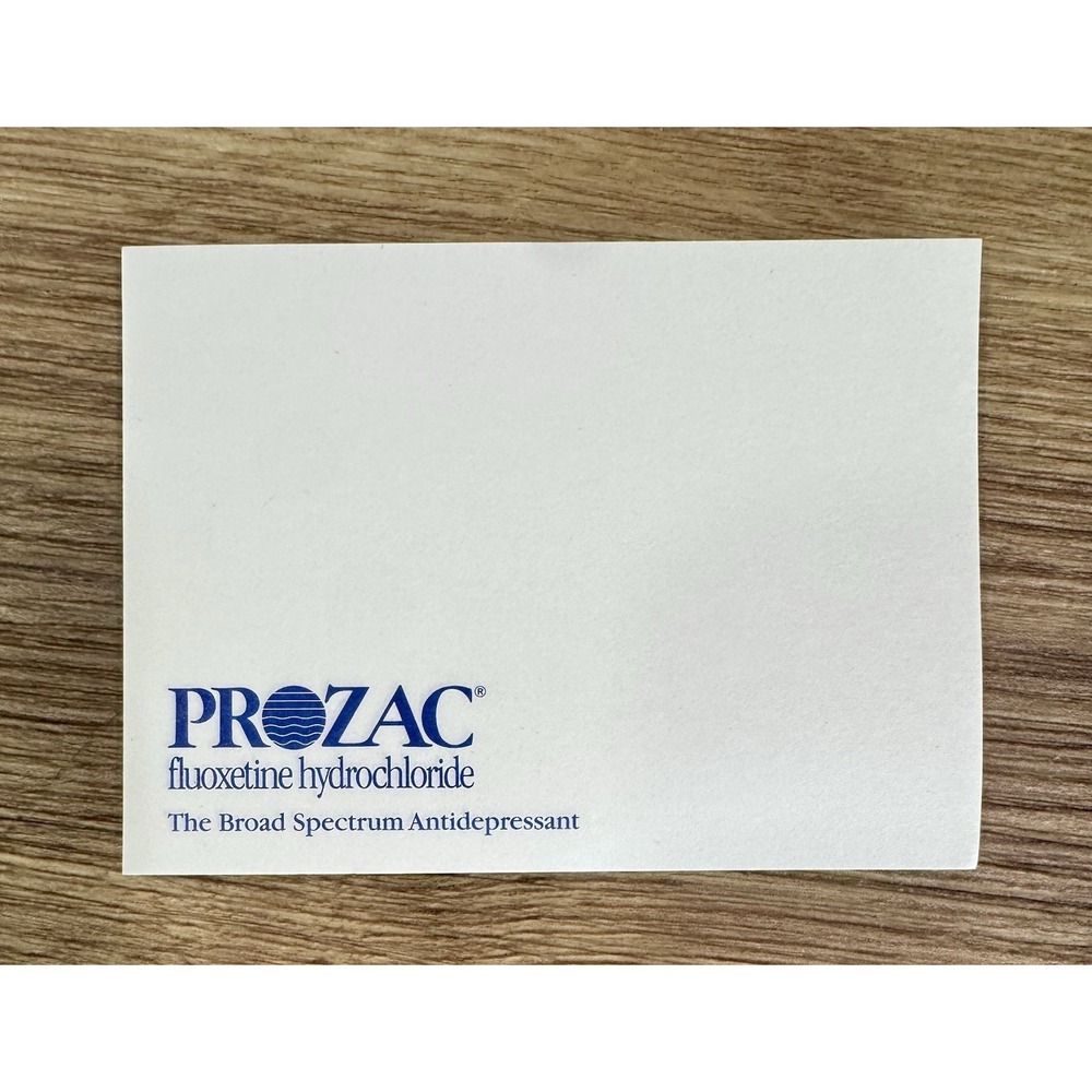 Vintage 1993 Prozac Eli Lilly Advertising Post-it Note Pad Pharma Drug Rep Dr